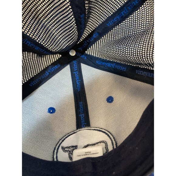 Vineyard Vines Hat Tropical Floral Mesh SnapBack Cap Blue Navy Adjustable - Picture 7 of 8